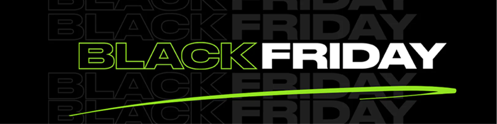 Black Friday fitness campaign header strip